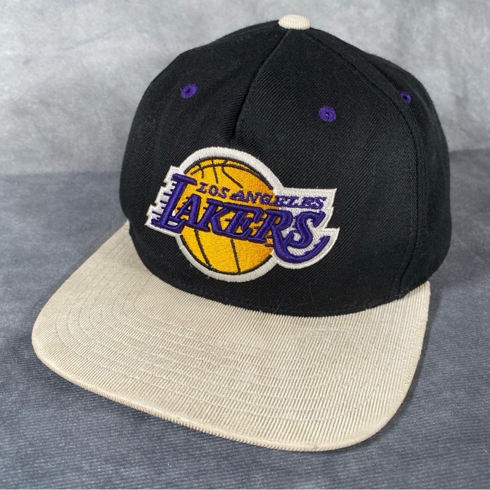 Los Angeles Lakers Mitchell & Ness Hat‎ Adjustable Wool Blend Basketball Cap